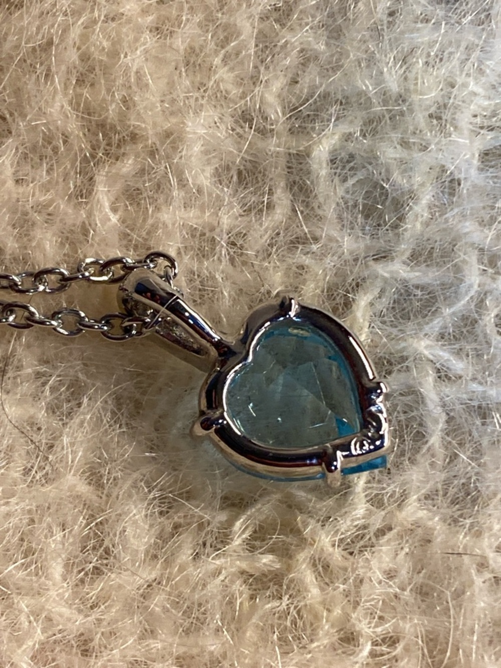 Swarovski Blue Heart Crystal Necklace Silver Tone 16” + Ext Romantic Sparkle - Picture 5 of 5